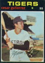 1971 Topps Baseball Cards      154     Cesar Gutierrez